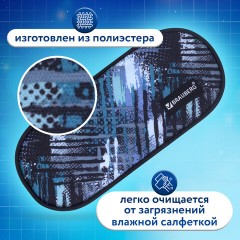 Пенал-косметичка BRAUBERG овальный, полиэстер, "Lines", 22х9х5 см, 229273 - фото 8