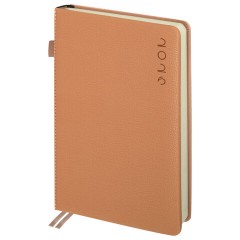 Ежедневник датированный 2026, А5, 138х213 мм, BRAUBERG "Essential", под кожу, держатель, бежевый, 117396 - фото 2