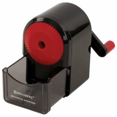 Точилка механическая BRAUBERG "ULTRA", для чернографитных и цветных карандашей, крепление к столу, корпус черный с красным, 228626 Точилка механическая BRAUBERG "ULTRA", для чернографитных и цветных карандашей, крепление к столу, корпус черный с красным, 228626 - фото 5
