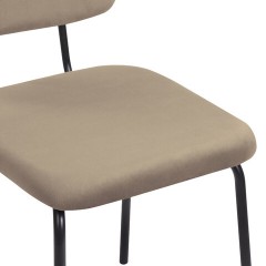 Стулья BRABIX "Dream CF-090", КОМПЛЕКТ 4 шт., черный каркас, ткань бежевая, 533251 - фото 6