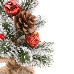 Ель новогодняя искусственная настольная 26 см, с декором красным, литой ПЭТ, ЗОЛОТАЯ СКАЗКА, 592855 - фото 3