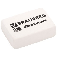 Ластики BRAUBERG "Ultra Square" 6 шт., размер ластика 29х18х8 мм, белые, натуральный каучук, 229603 - фото 3