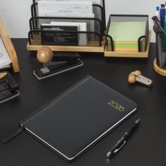 Еженедельник датированный 2026, А5, 145х215 мм, BRAUBERG "Select", балакрон, черный, 117182 - фото 5