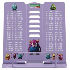 Подставка для книг и учебников BRAUBERG KIDS mini "Monsters" с таблицей умножения, регулируемый угол наклона, металлическая, 238976 - фото 3