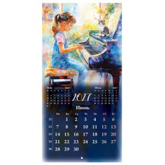 Календарь настенный перекидной 2027 г., BRAUBERG, 12 листов, 28,5х57 см, "Painting girl", 118420 - фото 10