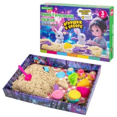 Набор кинетического песка 3 кг, "ВЕСЕЛОЕ ЧАЕПИТИЕ", песочница, игрушки, формочки, BRAUBERG KIDS, 666213 - фото 8