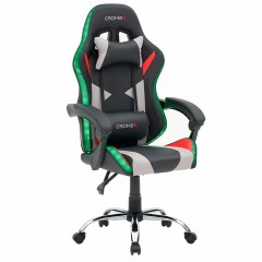 Кресло компьютерное CROMEX (КРОМЕКС) "Quantum GM-155 RGB", подсветка, две подушки, экокожа, черное/красное/серое, 532955 - фото 19