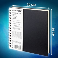 Скетчбук, слоновая кость 140 г/м2 200х200 мм, 80 л., КОЖЗАМ, гребень, BRAUBERG ART CLASSIC, черный, 116476 Скетчбук, слоновая кость 140 г/м2 200х200 мм, 80 л., КОЖЗАМ, гребень, BRAUBERG ART CLASSIC, черный, 116476 - фото 10