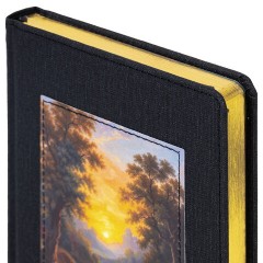 Ежедневник датированный 2026 А5 138х213 мм, BRAUBERG "ArtGallery", под кожу, нашивка, черный, 117405 - фото 4