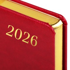 Ежедневник датированный 2026 А5 138x213 мм, BRAUBERG "Iguana", под кожу, красный, 117055 - фото 3