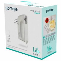 Миксер GORENJE M360CW, 300 Вт, 5 скоростей, 2 венчика, 2 крюка для теста, белый, 73334 Миксер GORENJE M360CW, 300 Вт, 5 скоростей, 2 венчика, 2 крюка для теста, белый, 73334 - фото 6