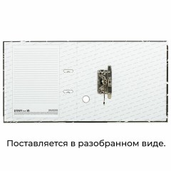Папка-регистратор STAFF "Profit" с мраморным покрытием, 75 мм, с уголком, черная, СЪЕМНЫЙ МЕХАНИЗМ, 272009 - фото 4