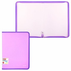Папка объемная на молнии пластиковая BRAUBERG PASTEL, А4, 330х240 мм, 600 мкм, цвет лиловый, 271971 Папка объемная на молнии пластиковая BRAUBERG PASTEL, А4, 330х240 мм, 600 мкм, цвет лиловый, 271971 - фото 6