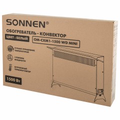 Обогреватель-конвектор SONNEN MINI-1500.2, 1500 Вт, вешалка, Х-образный нагревательный элемент, белый, сделано в России, 457631 Обогреватель-конвектор SONNEN MINI-1500.2, 1500 Вт, вешалка, Х-образный нагревательный элемент, белый, сделано в России, 457631 - фото 3
