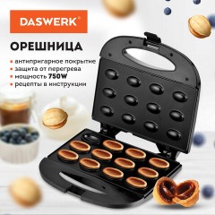 Электровафельница-орешница антипригарная, 6 орешков, 750 Вт, DASWERK, WM-8, 455655 Электровафельница-орешница антипригарная, 6 орешков, 750 Вт, DASWERK, WM-8, 455655 - фото 4