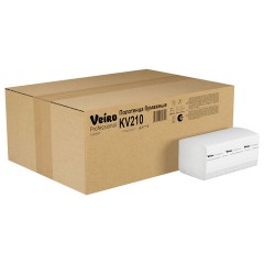Полотенца бумажные 250 шт., VEIRO (H3) COMFORT, 1-слойные, белые, КОМПЛЕКТ 20 пачек, 21х21,6, V-сложение, KV210 - фото 10