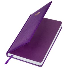 Ежедневник датированный 2026 А5 138x213 мм BRAUBERG Sparkle, под кожу, блестки, фиолетовый, 117438 - фото 4