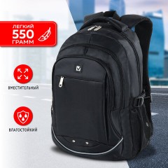 Рюкзак BRAUBERG HIGH SCHOOL универсальный, 3 отделения, "Карбон", черный, 46х31х18 см, 270758 Рюкзак BRAUBERG HIGH SCHOOL универсальный, 3 отделения, "Карбон", черный, 46х31х18 см, 270758 - фото 8