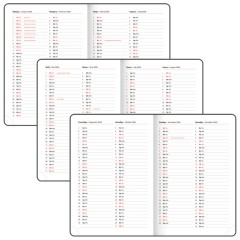 Ежедневник датированный 2026 БОЛЬШОЙ ФОРМАТ 210х297 мм, А4, BRAUBERG "Favorite", под кожу, бордо, 117240 - фото 8