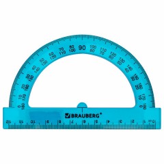 Транспортир 12 см, 180 градусов, BRAUBERG, прозрачный, неоновый, ассорти, 210849 Транспортир 12 см, 180 градусов, BRAUBERG, прозрачный, неоновый, ассорти, 210849 - фото 3
