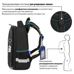 Ранец BRAUBERG PREMIUM, 2 отделения, с брелком, "Space mission", LED ЛАМПОЧКИ, 38х29х16 см, 270599 Ранец BRAUBERG PREMIUM, 2 отделения, с брелком, "Space mission", LED ЛАМПОЧКИ, 38х29х16 см, 270599 - фото 13
