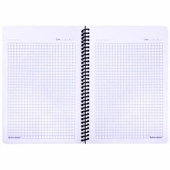 Тетрадь обложка пластик, А5, 80 л., спираль пластик, клетка, BRAUBERG "Metropolis", синий, 404744 - фото 4