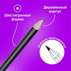 Карандаши чернографитные разной твердости НАБОР 12 штук, 5H-5B, BRAUBERG "Line", 180652 Карандаши чернографитные разной твердости НАБОР 12 штук, 5H-5B, BRAUBERG "Line", 180652 - фото 12