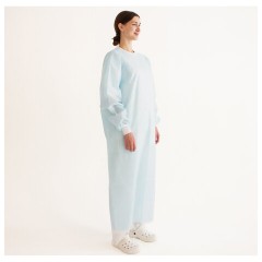 Халат хирургический стерильный 140 см, 52-54 р., манжета, спанбонд 25 г/м2, ГЕКСА, голубой Халат хирургический стерильный 140 см, 52-54 р., манжета, спанбонд 25 г/м2, ГЕКСА, голубой - фото 2