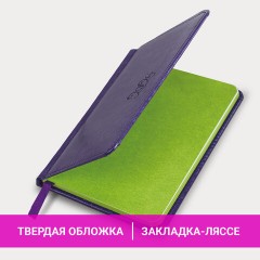 Еженедельник датированный 2026, МАЛЫЙ ФОРМАТ 95х155 мм, А6, BRAUBERG "Rainbow", под кожу, сиреневый, 117191 - фото 17