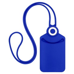 Бейдж вертикальный для пропуска и ID-карт, СИЛИКОНОВЫЙ, 85х54 мм, шнурок 42 см, синий, BRAUBERG, 238902 - фото 3