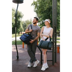 Сумка спортивная HEIKKI MOVE PLUS (ХЕЙКИ), отделение для обуви, синяя, 28х50х23 см, 273897 - фото 21