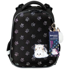 Ранец BRAUBERG LUMINOUS, 2 отделения, с брелоком, "Paws", СВЕТЯЩИЙСЯ РИСУНОК, 38х29х16 см, 271366 - фото 10