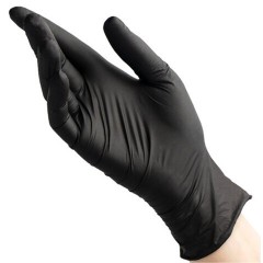 Перчатки нитриловые смотровые 50 пар (100 шт.), размер M, черные BENOVY "Nitrile Chlorinated", ЧЗ, М - фото 2