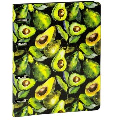 Тетрадь на кольцах А5 (180х220 мм), 80 листов, под кожу, клетка, тиснение фольгой, BRAUBERG VISTA, Avocado, 112130 - фото 4