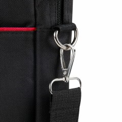 Сумка портфель HEIKKI MAXIMUM (ХЕЙКИ) с отделением для ноутбука 17,3", черная с красной вставкой, 34х44х6 см, 272591 - фото 5