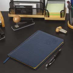 Еженедельник датированный 2026 А5 145х215 мм, BRAUBERG "Comodo", под кожу, темно-синий, 117167 - фото 5