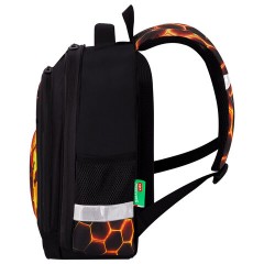 Ранец BRAUBERG KIDS STANDARD, 2 отделения, Fire split, 3D-панель, 36х28х14 см, 273147 - фото 3