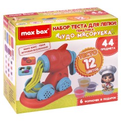 Тесто-пластилин для лепки MAX BAX (МАКС БАКС), 44 предмета, тематика: "Чудо-Мясорубка", с формочками, 107259 - фото 11