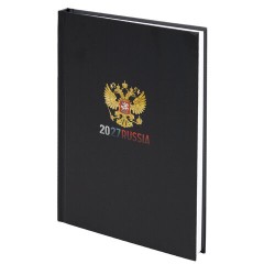 Ежедневник датированный 2027 145х215 мм, А5, STAFF, ламинированная обложка, "Символика РФ", 117792
