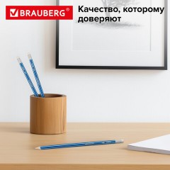 Карандаши чернографитные BRAUBERG НАБОР 12 шт., "ZTX", HB, с резинкой, синий корпус, картонная упаковка, 180672 Карандаши чернографитные BRAUBERG НАБОР 12 шт., "ZTX", HB, с резинкой, синий корпус, картонная упаковка, 180672 - фото 12