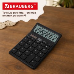 Калькулятор настольный BRAUBERG CH-12-BK (153х103 мм), 12 разрядов, двойное питание, черный, 272958 - фото 14