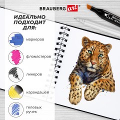 Скетчбук для маркеров, бумага ВХИ ГОЗНАК 200 г/м2 190х190 мм, 40 л., гребень, твёрдая обложка, ЧЕРНЫЙ, BRAUBERG ART CLASSIC, 115081 Скетчбук для маркеров, бумага ВХИ ГОЗНАК 200 г/м2 190х190 мм, 40 л., гребень, твёрдая обложка, ЧЕРНЫЙ, BRAUBERG ART CLASSIC, 115081 - фото 4