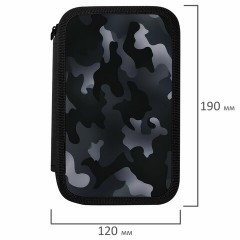 Пенал ПИФАГОР, 3 отделения, ламинированный картон, 19х11 см, "Black camo", 273489 Пенал ПИФАГОР, 3 отделения, ламинированный картон, 19х11 см, "Black camo", 273489 - фото 6