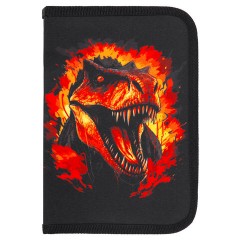 Пенал BRAUBERG с наполнением, 1 отделение, 1 откидная планка, 24 предмета, 21х14 см, "Fire dino", 273535 - фото 2