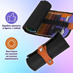Карандаши цветные супермягкие яркие классические в пенале-скрутке BRAUBERG MAX 50 цветов + держатель и точилка, натуральное дерево, 182007 Карандаши цветные супермягкие яркие классические в пенале-скрутке BRAUBERG MAX 50 цветов + держатель и точилка, натуральное дерево, 182007 - фото 12