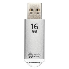 Флеш-память Smartbuy V-Cut, 16Gb, USB 2.0, сереб, SB16GBVC-S Флеш-память Smartbuy V-Cut, 16Gb, USB 2.0, сереб, SB16GBVC-S - фото 2