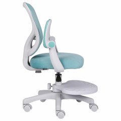 Кресло детское с подставкой для ног BRABIX "Sky MG-206", велюр, голубое, 533155 - фото 5