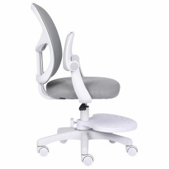 Кресло детское с подставкой для ног BRABIX "Toy MG-205", сетка/ткань TW, серое, 533153 - фото 4