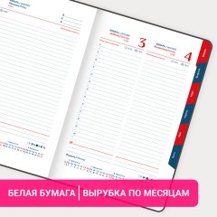 Ежедневник датированный 2026 А5 148х218 мм, GALANT "Ritter", под кожу, бордовый, 117493 - фото 15