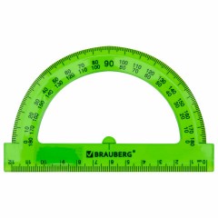 Транспортир 12 см, 180 градусов, BRAUBERG, прозрачный, неоновый, ассорти, 210849 Транспортир 12 см, 180 градусов, BRAUBERG, прозрачный, неоновый, ассорти, 210849 - фото 2